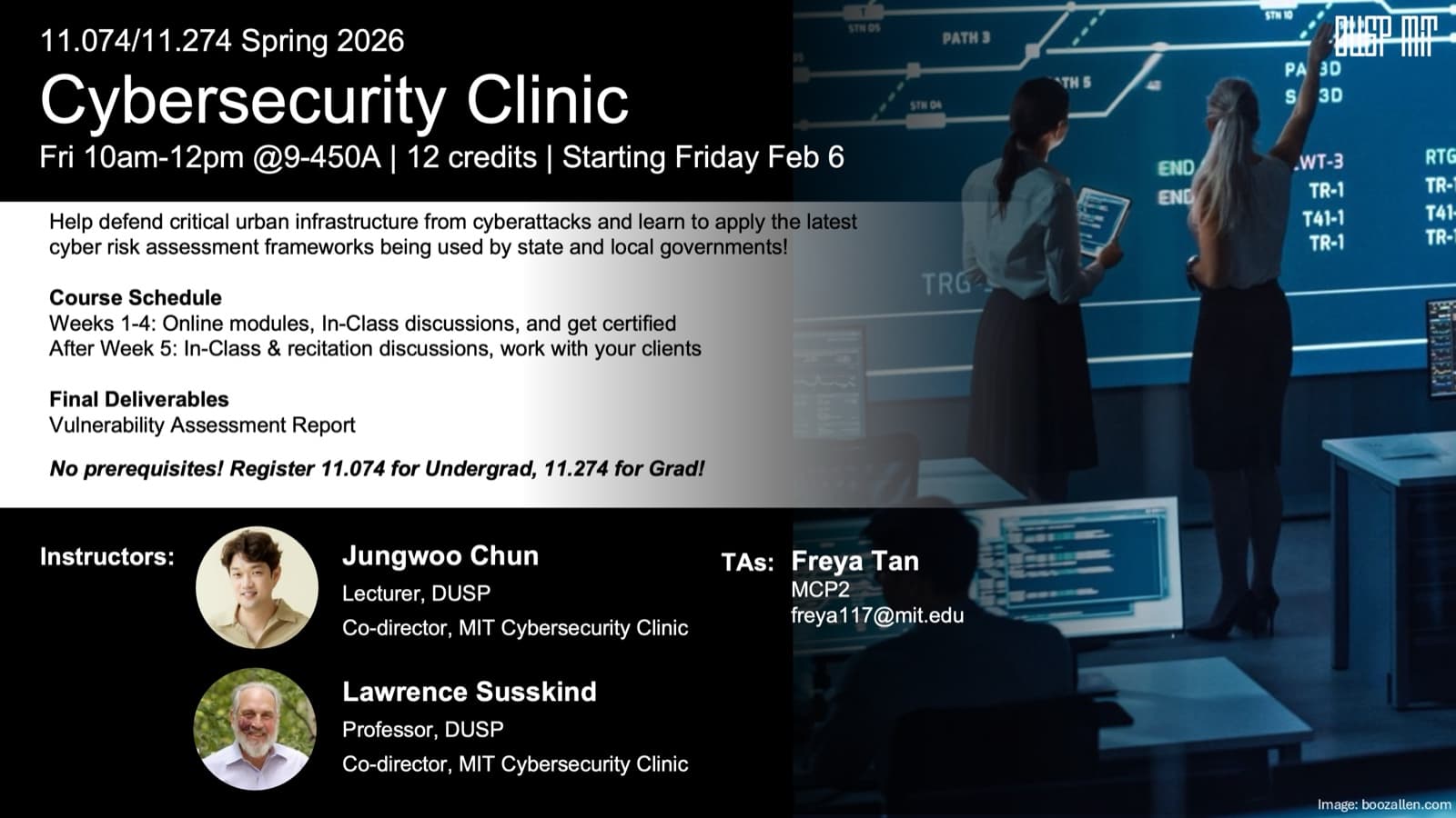 Teaching Assistant · MIT Cybersecurity Clinic